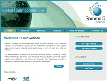 Tablet Screenshot of gamma5logistics.com